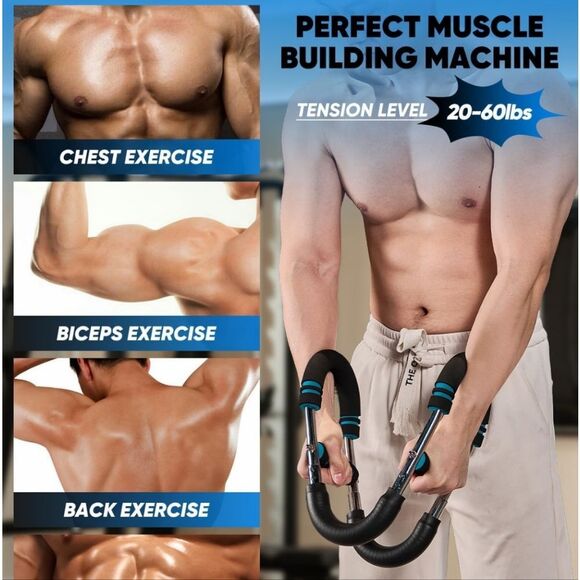 🆕🏋🏽‍♀️Saker Twister Arm Trainer, Blk/Blue - 20 to 60 lbs - Picture 2 of 9